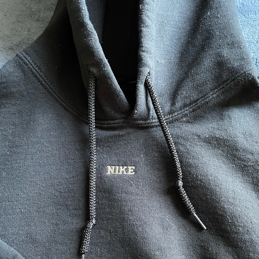 Vintage Nike Center Hoodie Black